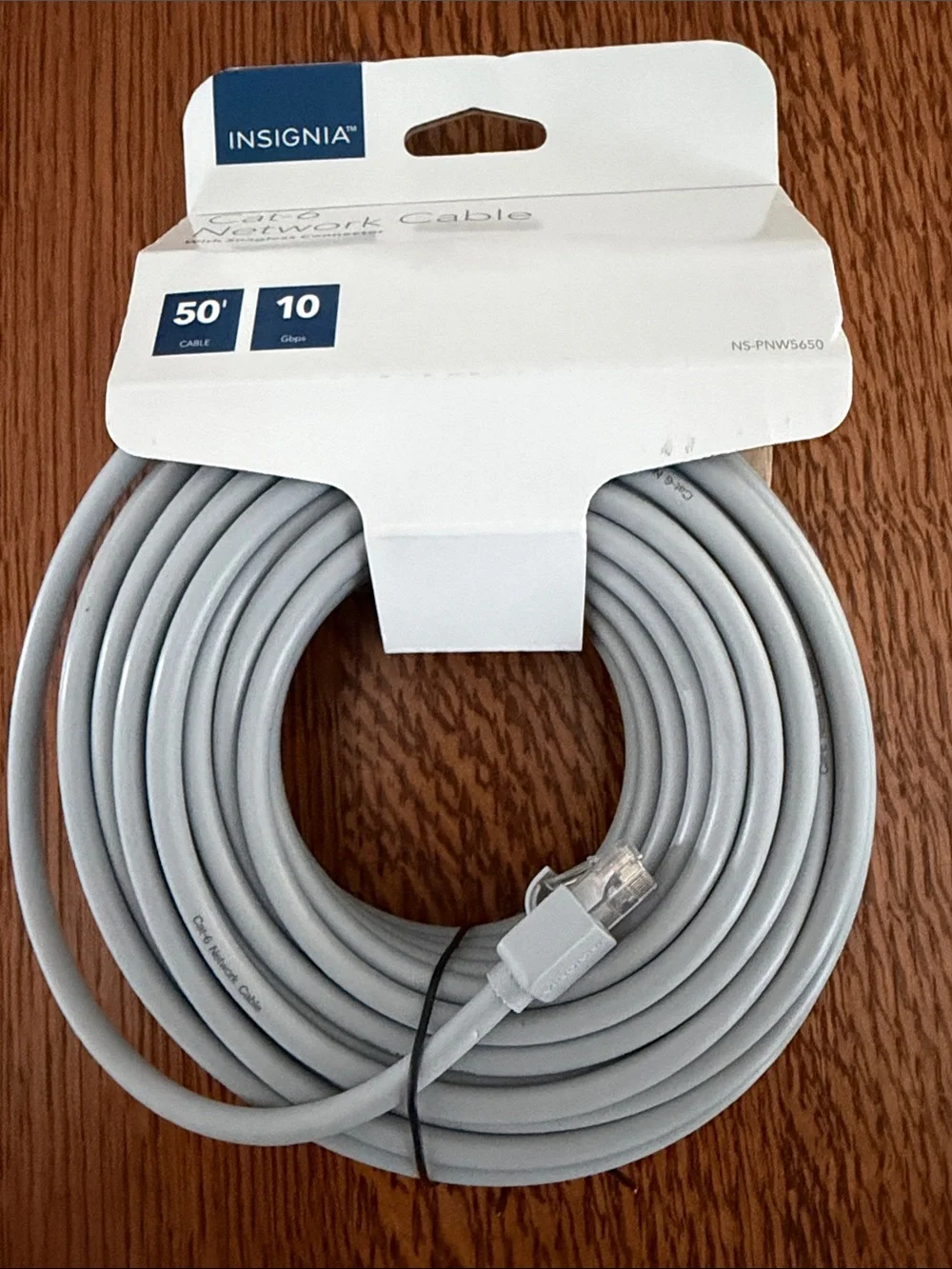 Insignia 50' Gray Ethernet Network Cable - 10 Gbps